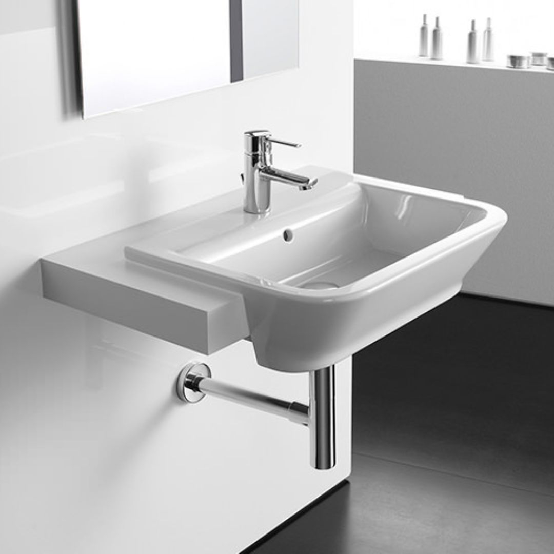 Roca Debba Semi Recessed Basin 1th - White (a32799s000) 120.DESRBA1